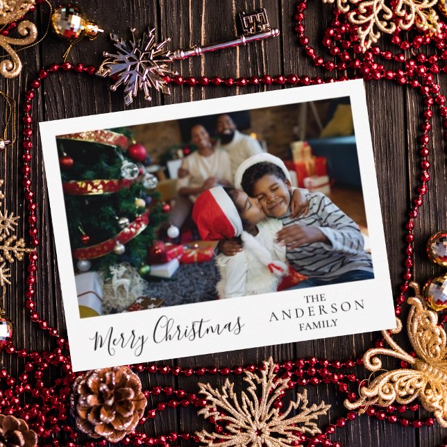 Personalisierte Weihnachtsbaumfamilie Postkarte (Von Creator hochgeladen)