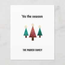 Personalisierte Weihnachtsbaumkarte