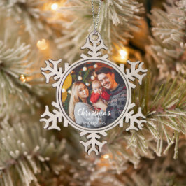 Personalisierte Weihnachtsbaumschneeflocke Schneeflocken Zinn-Ornament