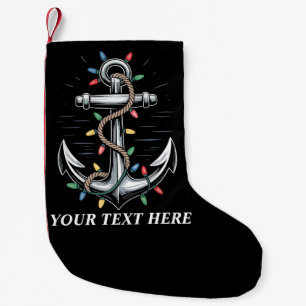 Personalisierte Weihnachtsbeleuchtung Booten Segel Kleiner Weihnachtsstrumpf