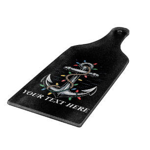 Personalisierte Weihnachtsbeleuchtung Bootfahren S Schneidebrett