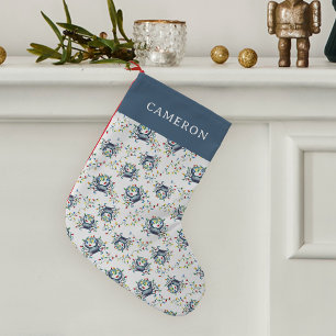 Personalisierte Weihnachtsbeleuchtung mit Küstenkr Kleiner Weihnachtsstrumpf