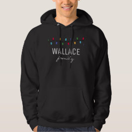 Personalisierte Weihnachtsbeleuchtung Wiedersehen Hoodie