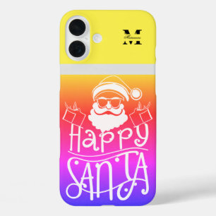 Personalisierte Weihnachtsbezeichnung und Anfangsb iPhone 16 Plus Hülle
