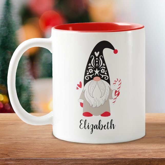 Personalisierte Weihnachtsbrunnen Zwei-Tone-Kaffee Zweifarbige Tasse (Von Creator hochgeladen)