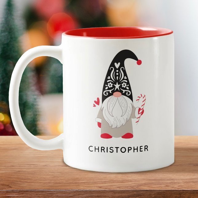 Personalisierte Weihnachtsbrunnen Zwei-Tone-Kaffee Zweifarbige Tasse (Von Creator hochgeladen)