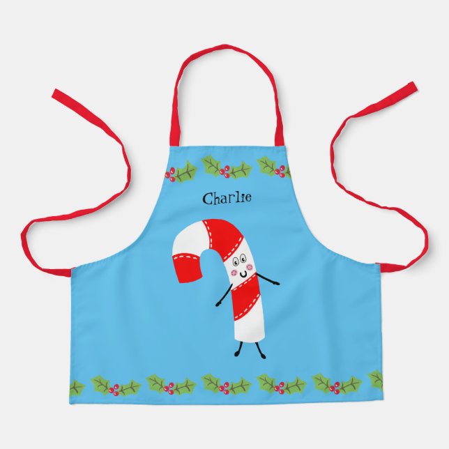 Personalisierte Weihnachtscreme Cane Schürze (Vorderseite)