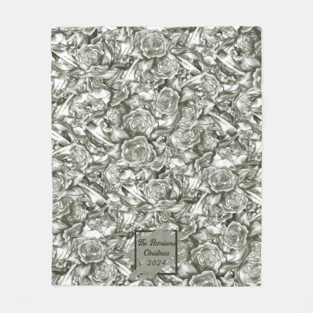 Personalisierte Weihnachtsdecke Fleecedecke (Vorderseite)