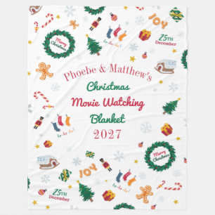 Personalisierte Weihnachtsdecke für Paare mit mode Fleecedecke