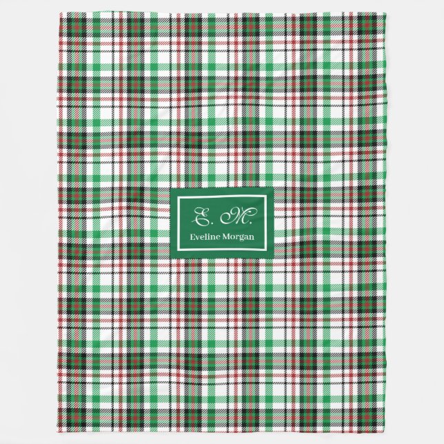 Personalisierte Weihnachtsdecke Plaid Erinnerungss Fleecedecke (Vorderseite)
