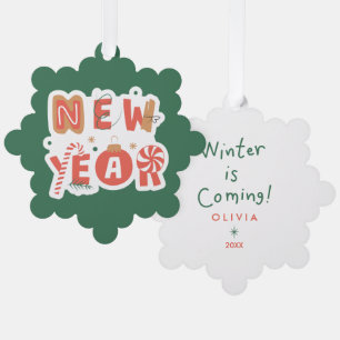 Personalisierte Weihnachtsdekorationen – Süße Feie Ornament Karte