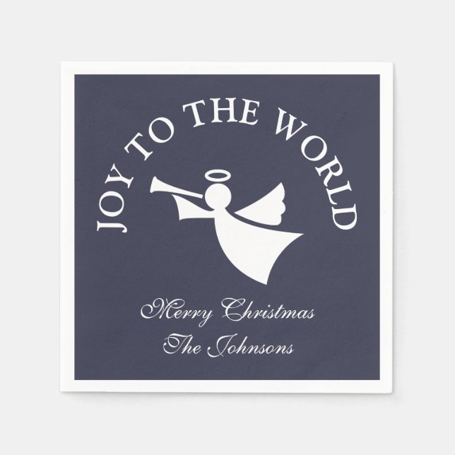 Personalisierte Weihnachtsendelnakstifte Serviette (Vorderseite)