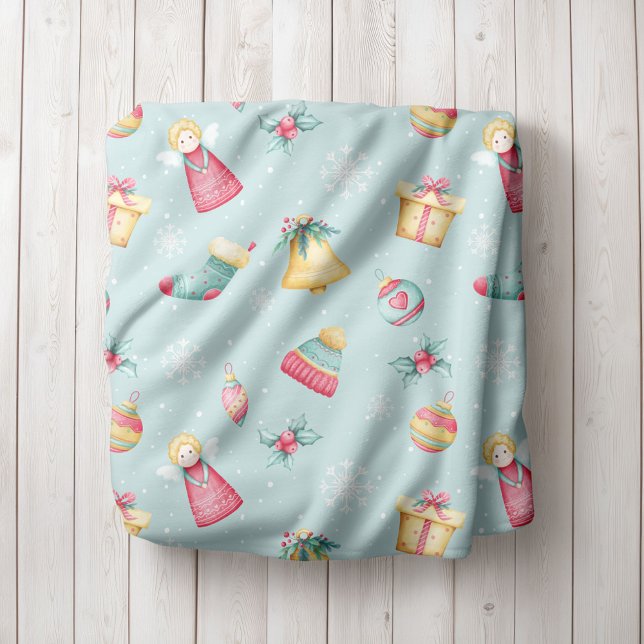 Personalisierte Weihnachtsengel Fleece-Decke Fleecedecke (Von Creator hochgeladen)