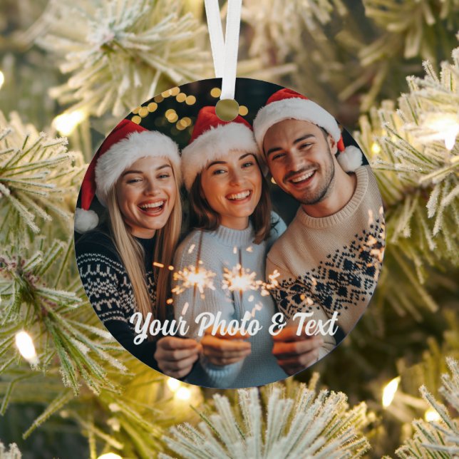 Personalisierte Weihnachtsfamilie Foto Ornament 20 (InSitu)