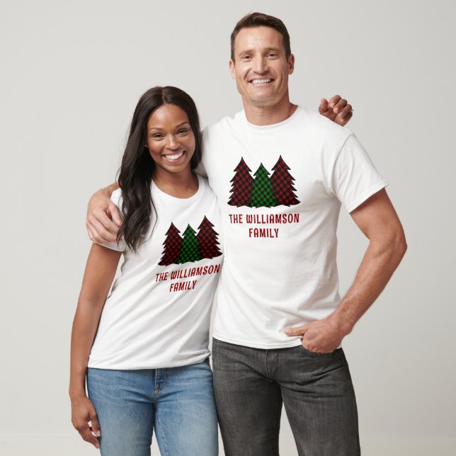 Personalisierte Weihnachtsfamilien - Feiertage T-Shirt (Unisex)