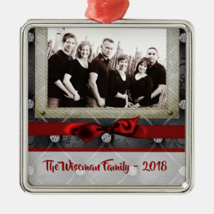 Personalisierte Weihnachtsfeier FOTO Ornament Aus Metall