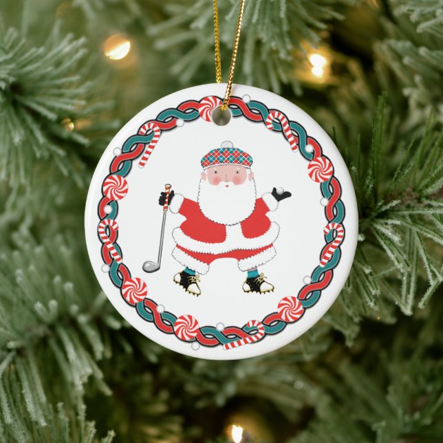 Personalisierte Weihnachtsfeier Keramik Ornament (Baum)