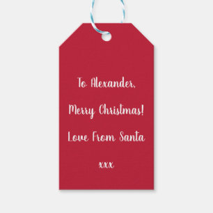 Personalisierte Weihnachtsfeier Liebe vom Weihnach Geschenkanhänger