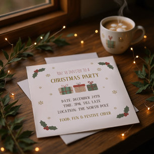 Personalisierte Weihnachtsfeier Party Einladung