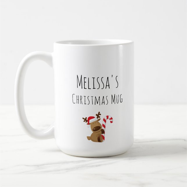 Personalisierte Weihnachtsfeier Tasse, Niedlicher  Kaffeetasse (Links)