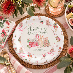 Personalisierte Weihnachtsfeier-Teller 'Christmas Pappteller