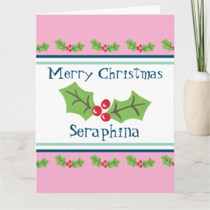 Personalisierte Weihnachtsfeiern & Berries Karte