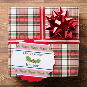 Personalisierte Weihnachtsfeiern & Berries Ornament Karte