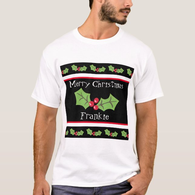 Personalisierte Weihnachtsfeiern & Berries T-Shirt (Vorderseite)