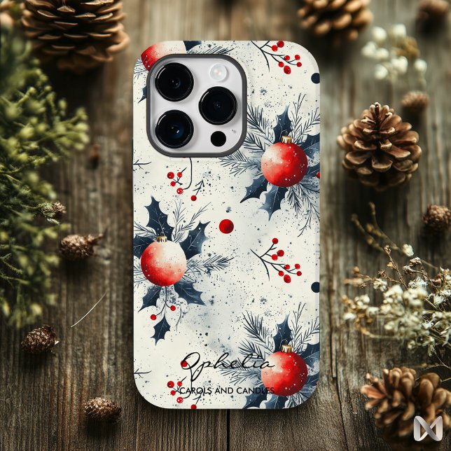 Personalisierte Weihnachtsfeiern und Ornamente Wei Case-Mate iPhone Hülle (Von Creator hochgeladen)