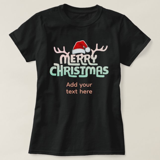 Personalisierte Weihnachtsfeiertage T - Shirt (Design vorne)