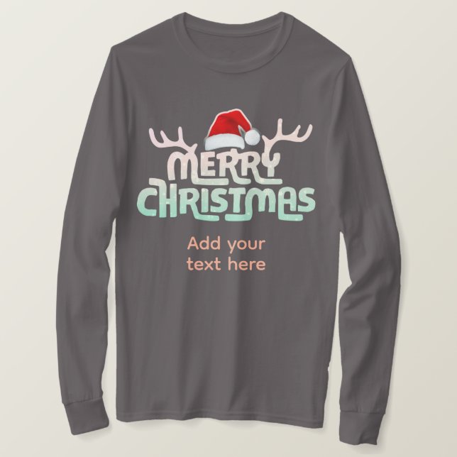 Personalisierte Weihnachtsfeiertage T - Shirt (Design vorne)