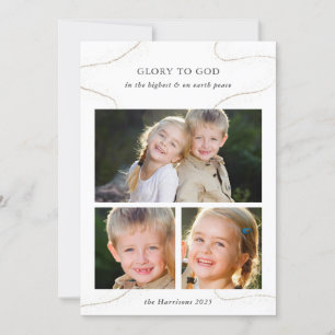 Personalisierte Weihnachtsfoto-Collage Einladung