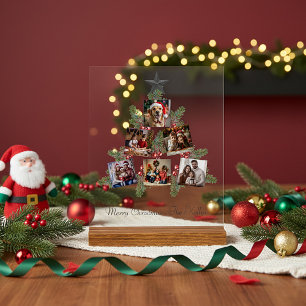 Personalisierte Weihnachtsfotos Baum Acrylschild