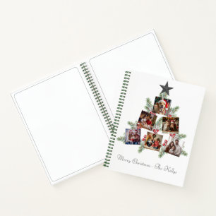 Personalisierte Weihnachtsfotos Baum Notizbuch