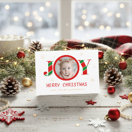 Personalisierte Weihnachtsfreude-Foto Feiertagskarte