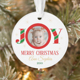 Personalisierte Weihnachtsfreude-Foto Ornament