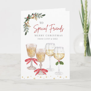 Personalisierte Weihnachtsfreunde Feiertagskarte