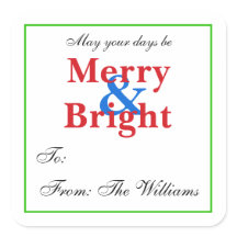 Personalisierte Weihnachtsgeschenke Aufkleber