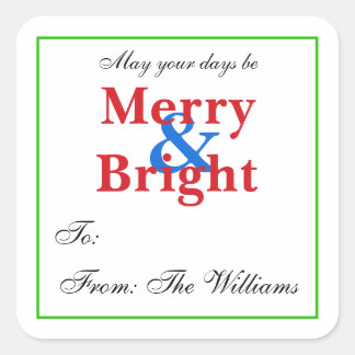 Personalisierte Weihnachtsgeschenke Aufkleber