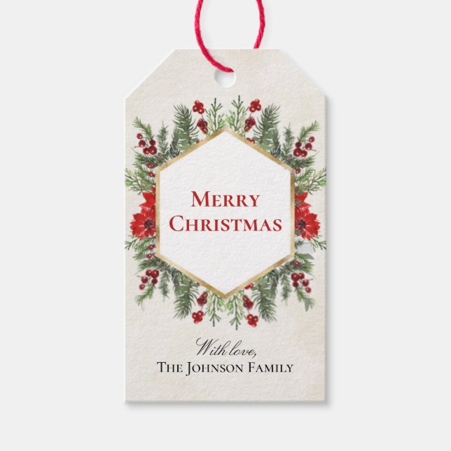 Personalisierte Weihnachtsgeschenke für Geschenke Geschenkanhänger (Vorderseite)