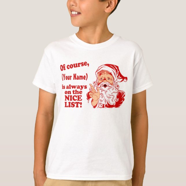 Personalisierte Weihnachtsgeschenke T-Shirt (Vorderseite)