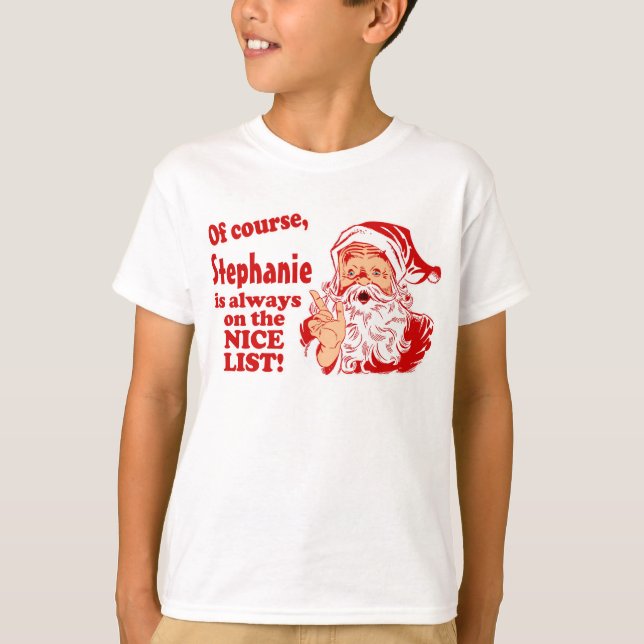 Personalisierte Weihnachtsgeschenke T-Shirt (Vorderseite)