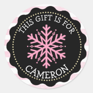 Personalisierte Weihnachtsgeschenke Tag Weihnachts Runder Aufkleber