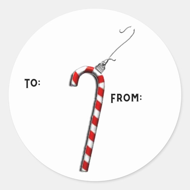 Personalisierte Weihnachtsgeschenke Tags Runder Aufkleber (Vorderseite)