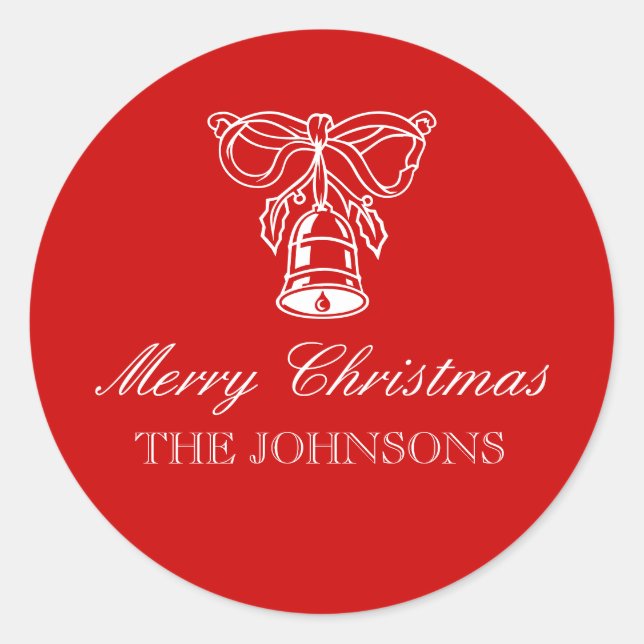 Personalisierte Weihnachtsgeschenksticker Runder Aufkleber (Vorderseite)