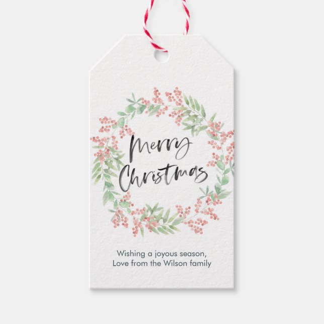 Personalisierte Weihnachtsgeschenktafeln Geschenkanhänger (Vorderseite)