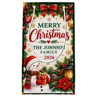 Personalisierte Weihnachtsgeschenktasche – Familie Kleine Geschenktüte
