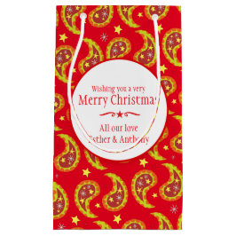 Personalisierte Weihnachtsgeschenktaschen aus rote Kleine Geschenktüte