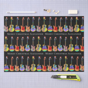 Personalisierte Weihnachtsgitarre Seidenpapier