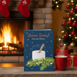 Personalisierte Weihnachtsgrüße-Karte mit Eierpuns Einladung